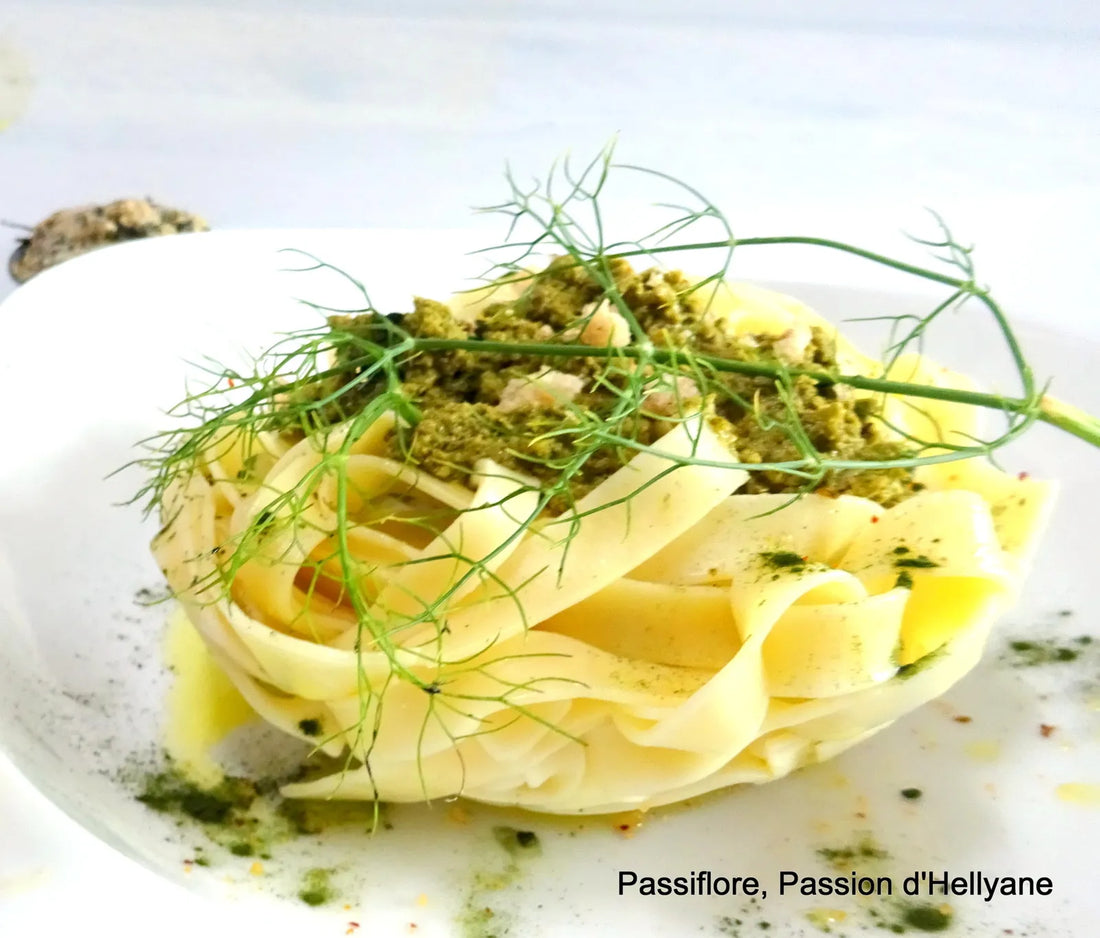 Pâtes fraîches à la crème de fenouil et sardines à l’huile d’olive Bormen
